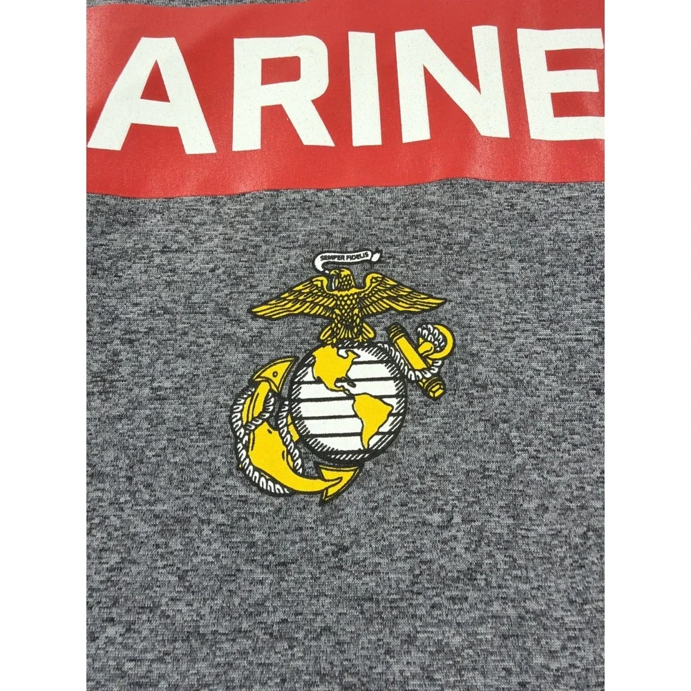 Nike Marines T-Shirt Mens‎ Size Medium M Grey Dri Fit Legend Long Sleeve New